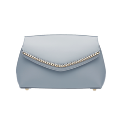 LOVE LETTER CLUTCH BAG SMALL-PEARL BLUE