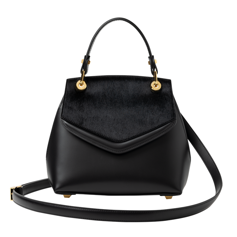 LOVE LETTER PONY LUX TOP HANDLE BAG SMALL-BLACK