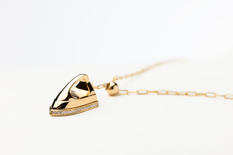 DANCING IRON NECKLACE-18K GOLD