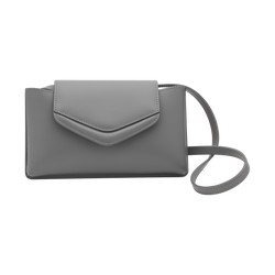 LOVE LETTER PHONE BAG WITH POCKET-GULL GREY