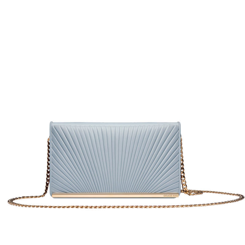 BALLET LESSON CLUTCH BAG SMALL-PEARL BLUE
