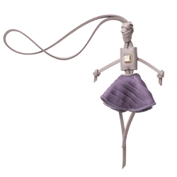 BALLET LESSON 芭蕾舞者吊饰-紫色/淡紫色